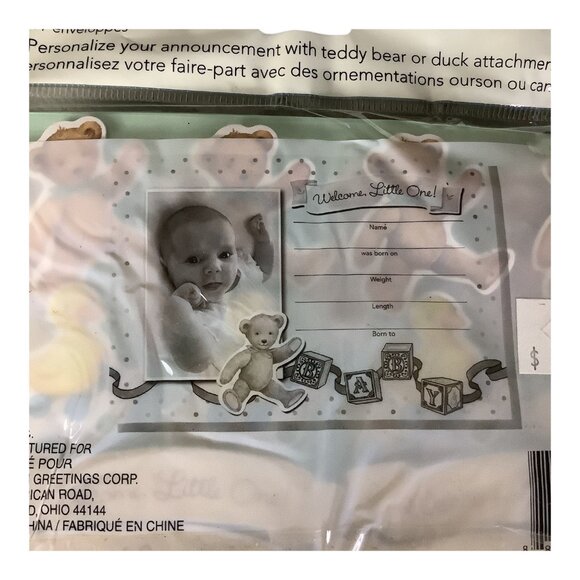 American Greetings Welcome Little One Baby Birth Announcement Kits 4 Packs - Picture 4 of 7